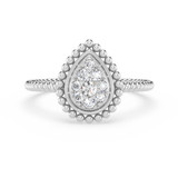 Photo of Carmel 3/4 ct tw. Lab Grown Pear Cluster Ring Set 14K White Gold [BT1914WE-C000]
