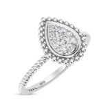 Photo of Carmel 3/4 ct tw. Lab Grown Pear Cluster Ring Set 14K White Gold [BT1914WE-C000]