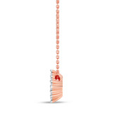 Photo of Cloey 3/4 ct tw. Lab Grown Princess Cluster Pendant Set 10K Rose Gold [CP1915R]