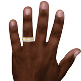 Photo of Darlene 1 ct tw. Lab Grown Diamond Wedding Band Set 14K Yellow Gold [BT1663YM] [HT-4]