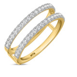 Photo of Darlene 1 ct tw. Lab Grown Diamond Wedding Band Set 14K Yellow Gold [BT1663YL]