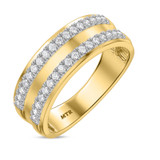 Photo of Darlene 1 ct tw. Lab Grown Diamond Wedding Band Set 14K Yellow Gold [BT1663YM]
