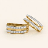 Photo of Darlene 1 ct tw. Lab Grown Diamond Wedding Band Set 14K Yellow Gold [WB1663Y]
