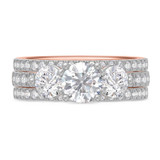 Photo of Darlene 2 1/2 ct tw. Lab Grown Diamond Round Solitaire Bridal Set 14K Rose Gold [BR1663R-L095]