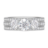Photo of Darlene 2 1/2 ct tw. Lab Grown Diamond Round Solitaire Bridal Set 10K White Gold [BR1663W-L095]