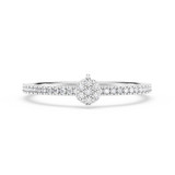Photo of Berk 1/10 ct tw. Lab Grown Diamond Round Cluster Engagement Ring 14K White Gold [BT1896WE-C000]