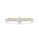 Photo of Berk 1/10 ct tw. Lab Grown Diamond Round Cluster Engagement Ring 10K Yellow Gold [BT1896YE-C000]