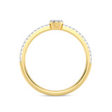 Photo of Berk 1/10 ct tw. Lab Grown Diamond Round Cluster Engagement Ring 10K Yellow Gold [BT1896YE-C000]