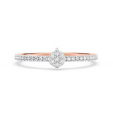 Photo of Berk 1/10 ct tw. Lab Grown Diamond Round Cluster Engagement Ring 10K Rose Gold [BT1896RE-C000]