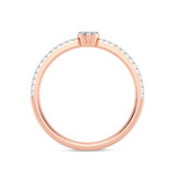 Photo of Berk 1/10 ct tw. Lab Grown Diamond Round Cluster Engagement Ring 10K Rose Gold [BT1896RE-C000]