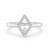 Photo of Ava 1/10 ct tw. Lab Grown Diamond Kite Cluster Engagement Ring 14K White Gold [BT1904WE-C000]