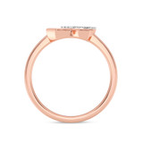 Photo of Tiara 1/15 ct tw. Lab Grown Diamond Hexagon Cluster Engagement Ring 10K Rose Gold [BT1899RE-C000]