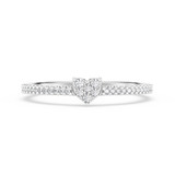 Photo of Rosel 1/10 ct tw. Lab Grown Diamond Heart Cluster Engagement Ring 10K White Gold [BT1897WE-C000]