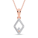 Photo of Ava 1/10 Carat T.W. Lab Grown Diamond Pendant 10K Rose Gold [CP1904R]