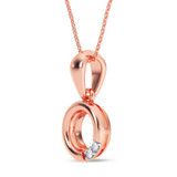 Photo of Amelia 1/20 CT. T.W. Lab Grown Diamond Pendant 14K Rose Gold [CP1902R]