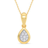 Photo of Beatrix 1/7 Carat T.W. Lab Grown Diamond Pendant 14K Yellow Gold [CP1905Y]