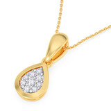 Photo of Beatrix 1/7 Carat T.W. Lab Grown Diamond Pendant 14K Yellow Gold [CP1905Y]