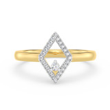 Photo of Ava 1/10 ct tw. Lab Grown Diamond Kite Cluster Engagement Ring 10K Yellow Gold [BT1904YE-C000]