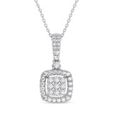Photo of Agatha 1/5 Carat T.W. Lab Grown Diamond Pendant 14K White Gold [CP1900W]
