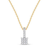 Photo of Cleva 1/15 Carat T.W. Lab Grown Diamond Pendant 10K Yellow Gold [CP1898Y]