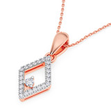 Photo of Ava 1/10 Carat T.W. Lab Grown Diamond Pendant 14K Rose Gold [CP1904R]