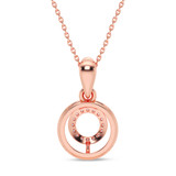 Photo of Bertha 1/20 Carat T.W. Lab Grown Diamond Pendant 10K Rose Gold [CP1906R]