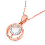 Photo of Bertha 1/20 Carat T.W. Lab Grown Diamond Pendant 10K Rose Gold [CP1906R]
