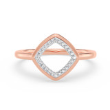 Photo of Anne 1/10 ct tw. Lab Grown Diamond Square Cluster Engagement Ring 10K Rose Gold [BT1903RE-C000]