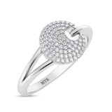 Photo of Brina 1/5 ct tw. Lab Grown Diamond Circle Cluster Engagement Ring 14K White Gold [BT1908WE-C000]