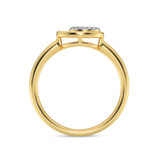 Photo of Bertha 1/20 ct tw. Lab Grown Diamond Oval Cluster Engagement Ring 10K Yellow Gold [BT1906YE-C000]