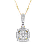 Photo of Agatha 1/5 CT. T.W. Lab Grown Diamond Pendant 10K Yellow Gold [CP1900Y]