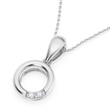 Photo of Amelia 1/20 Carat T.W. Lab Grown Diamond Pendant 14K White Gold [CP1902W]
