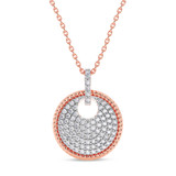 Photo of Brina 1/5 Carat T.W. Lab Grown Diamond Pendant 10K Rose Gold [CP1908R]