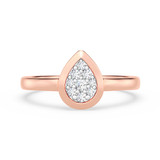 Photo of Beatrix 1/7 ct tw. Lab Grown Diamond Pear Cluster Engagement Ring 10K Rose Gold [BT1905RE-C000]
