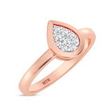 Photo of Beatrix 1/7 ct tw. Lab Grown Diamond Pear Cluster Engagement Ring 10K Rose Gold [BT1905RE-C000]