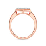 Photo of Anne 1/10 ct tw. Lab Grown Diamond Square Cluster Engagement Ring 14K Rose Gold [BT1903RE-C000]