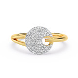 Photo of Brina 1/5 ct tw. Lab Grown Diamond Circle Cluster Engagement Ring 10K Yellow Gold [BT1908YE-C000]