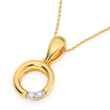 Photo of Amelia 1/20 CT. T.W. Lab Grown Diamond Pendant 10K Yellow Gold [CP1902Y]