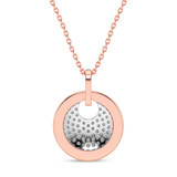 Photo of Brina 1/5 Carat T.W. Lab Grown Diamond Pendant 14K Rose Gold [CP1908R]