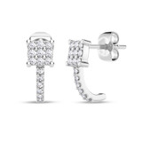 Photo of Cleva 1/10 CT. T.W. Lab Grown Diamond Earring 14K White Gold [CE1898W]