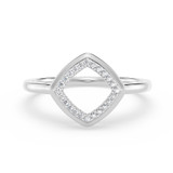 Photo of Anne 1/10 ct tw. Lab Grown Diamond Square Cluster Engagement Ring 10K White Gold [BT1903WE-C000]