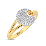 Photo of Brina 1/5 ct tw. Lab Grown Diamond Circle Cluster Engagement Ring 14K Yellow Gold [BT1908YE-C000]