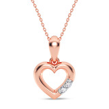 Photo of Alice 1/20 CT. T.W. Lab Grown Diamond Pendant 10K Rose Gold [CP1901R]