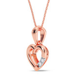 Photo of Alice 1/20 CT. T.W. Lab Grown Diamond Pendant 10K Rose Gold [CP1901R]