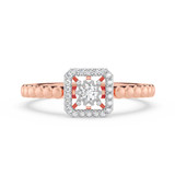 Photo of Brianna 1/7 ct tw. Lab Grown Diamond Cushion Cluster Engagement Ring 10K Rose Gold [BT1907RE-C000]