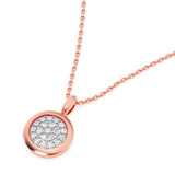 Photo of Cary 1/20 Carat T.W. Lab Grown Diamond Pendant 14K Rose Gold [CP1912R]