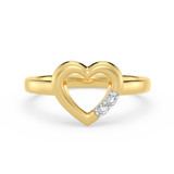 Photo of Alice 1/20 ct tw. Lab Grown Diamond Heart Cluster Engagement Ring 10K Yellow Gold [BT1901YE-C000]
