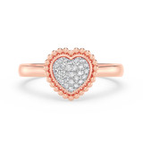 Photo of Brooke 1/10 ct tw. Lab Grown Diamond Heart Cluster Engagement Ring 10K Rose Gold [BT1909RE-C000]