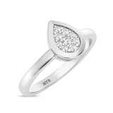 Photo of Beatrix 1/7 ct tw. Lab Grown Diamond Pear Cluster Engagement Ring 10K White Gold [BT1905WE-C000]