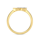 Photo of Tiara 1/15 ct tw. Lab Grown Diamond Hexagon Cluster Engagement Ring 14K Yellow Gold [BT1899YE-C000]